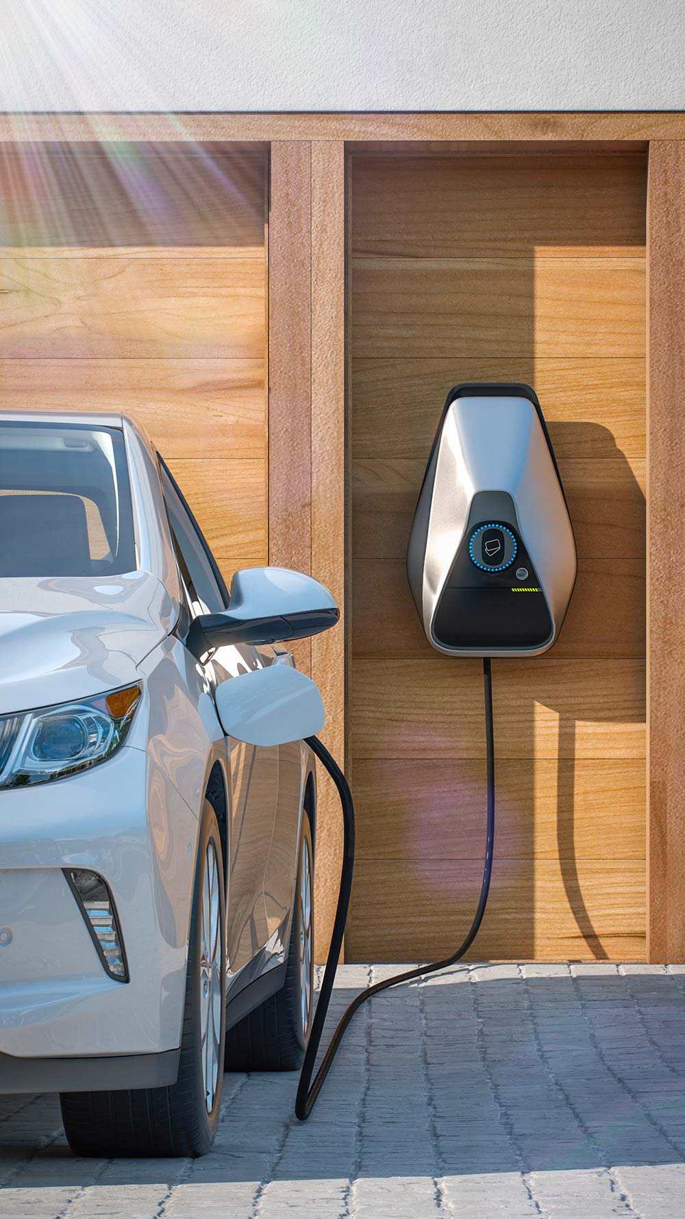 Home electric vehicle charging station