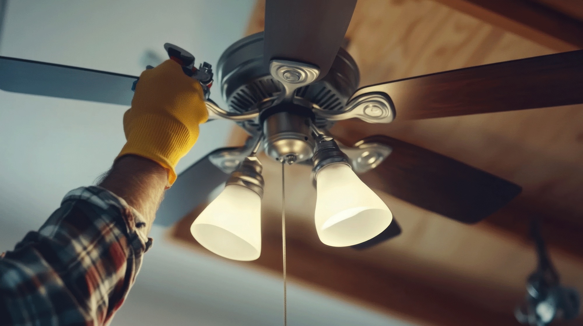 Professionally installed ceiling fan